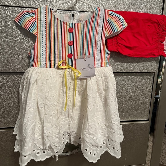 NWT 4T Love & Grow Back to School Rainbow Stripe